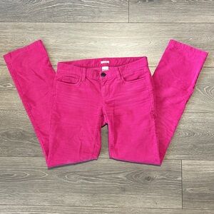 Vibrant Pink J. Crew Women's Matchstick Corduroy Pants Size 25S